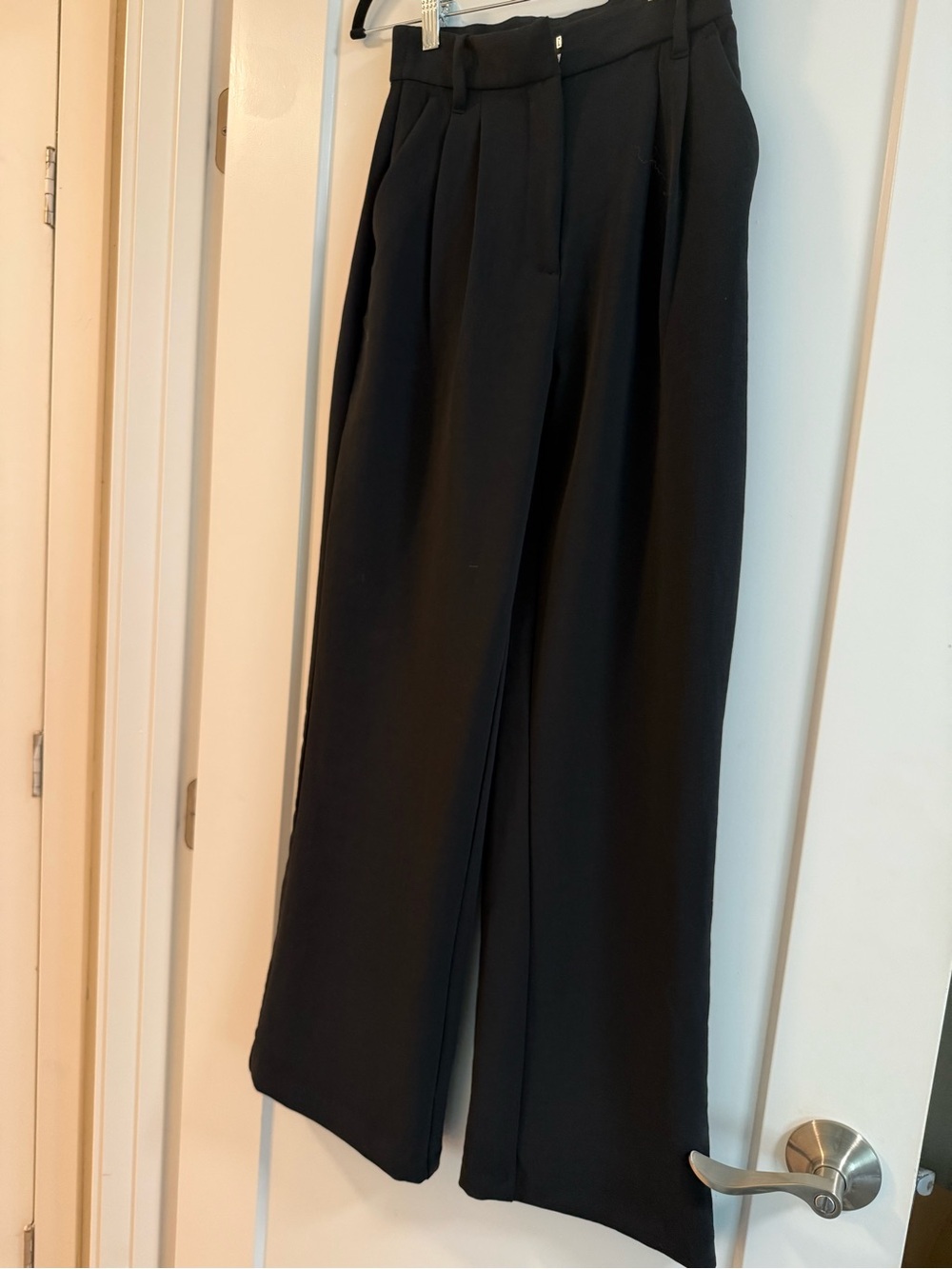 Abercrombie & Fitch Black High-Waist Wide-Leg Trousers